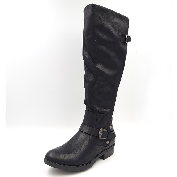 Baretraps Yanessa2 Women Tall Slouch Riding Boots Size US 5M Wide Calf Black CIN - Picture 1 of 9